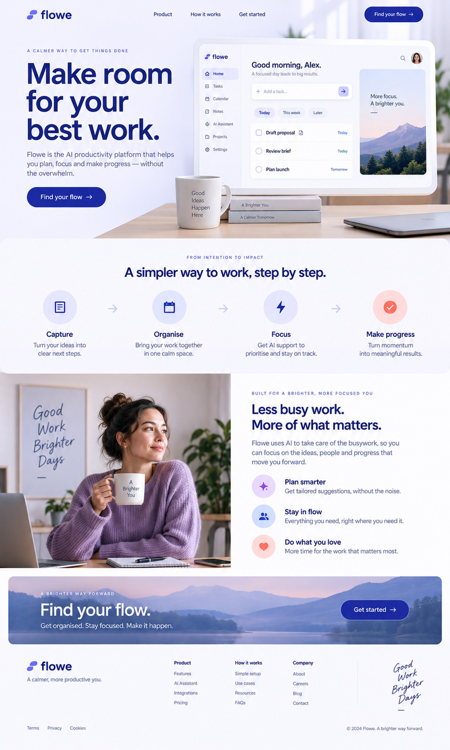 flowe technology homepage concept